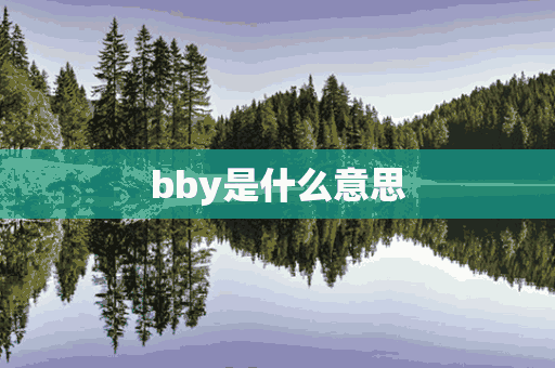 bby是什么意思(bby是什么意思梗)